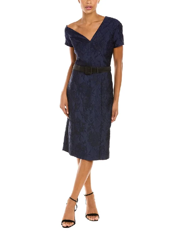 Women's Elegant Clothing Sets Kay Unger Floral Jacquard Dress