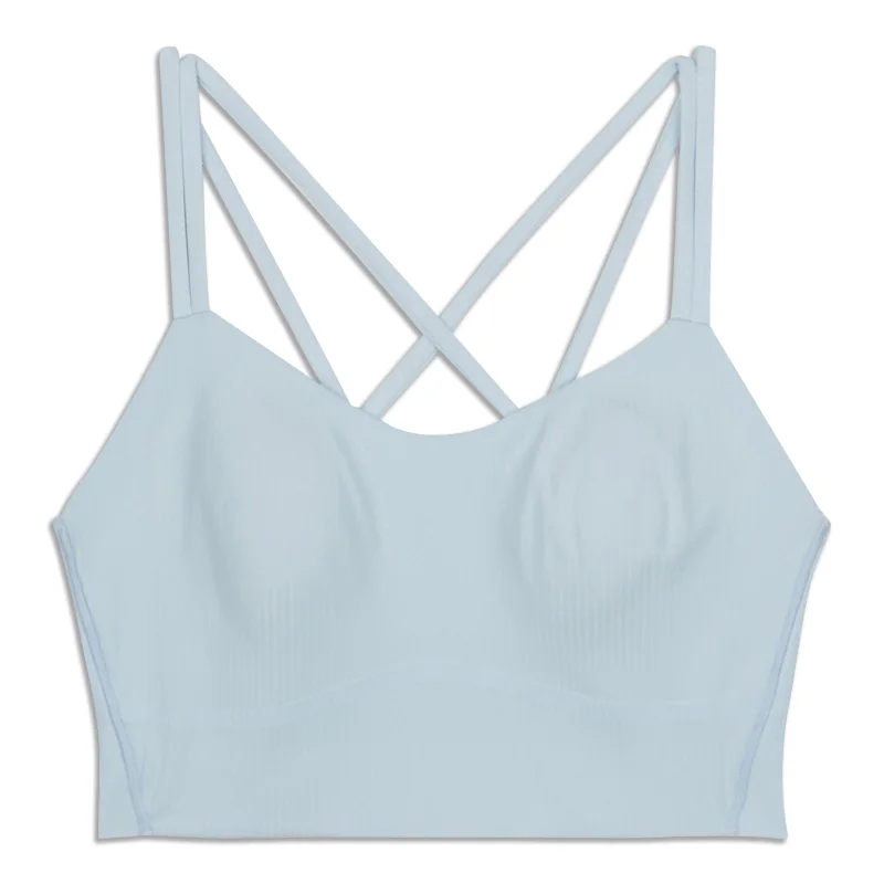 Women's Athletic Apparel Like A Cloud Ribbed Longline Bra - Resale