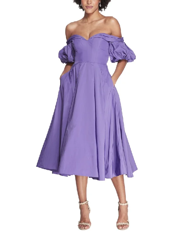 Women's Comfy Attire For Lounging Marchesa Notte Midi Dress