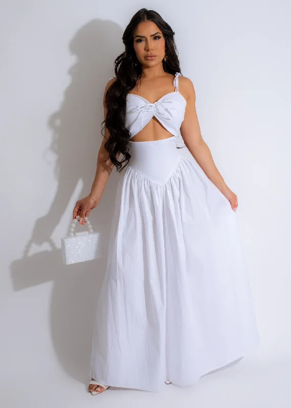 Women's Clothes For Special Occasions Pure Bliss Ruched Maxi Dress White