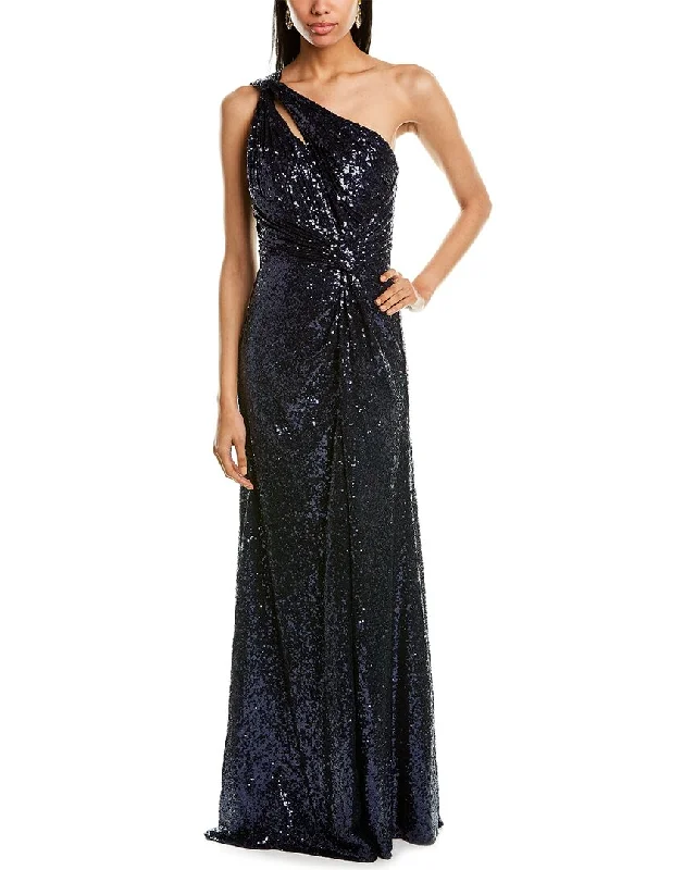 Formal Garments For Women Rene Ruiz Draped One-Shoulder Gown