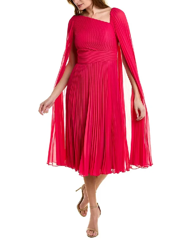 Stylish Women's Attire Teri Jon by Rickie Freeman Pleated Cocktail Dress