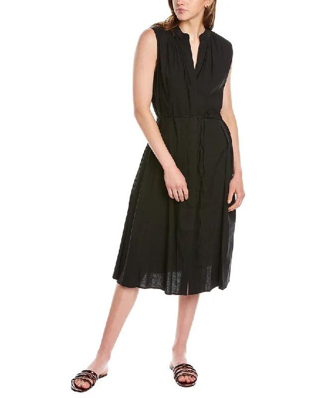 Women's High-Fashion Clothes Vince Linen-Blend Shift Dress