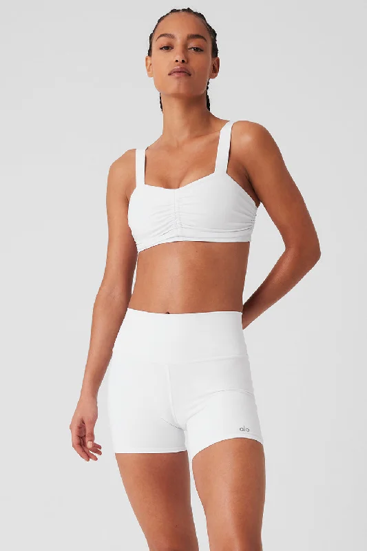 Classic Women's Clothing Styles Airbrush Cinch Bra - White