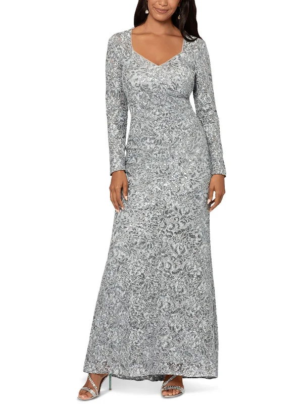 Fashionable Women's Clothing Womens Lace Sequined Evening Dress