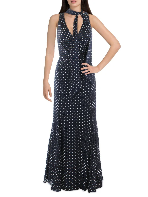 Women's Vacation Attire Womens Metallic Maxi Evening Dress