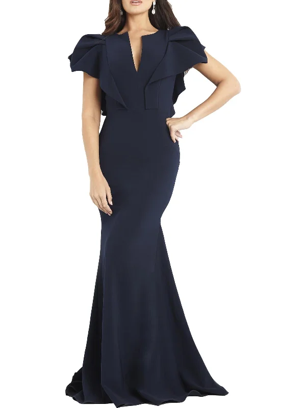 Women's Clothing For Work Womens Plunge Maxi Evening Dress