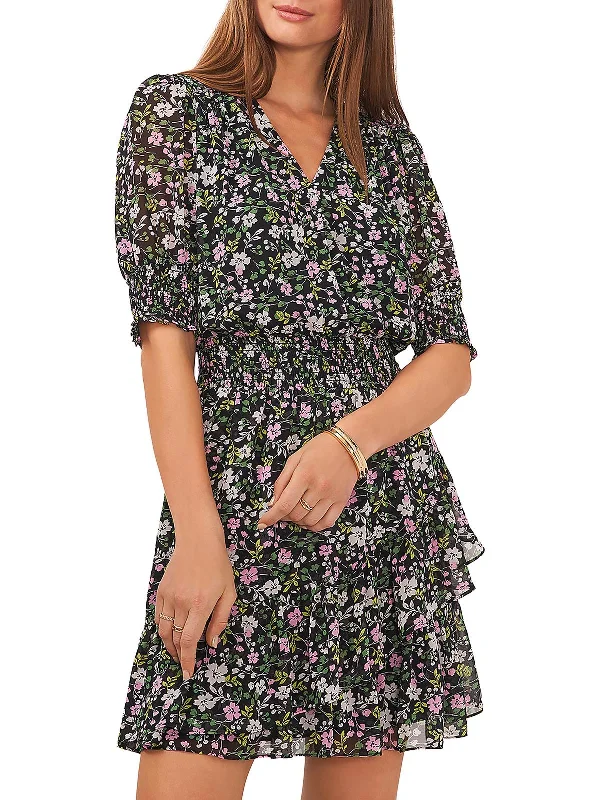 Women's Layered Outfit Womens Work Wear Above-Knee Shift Dress