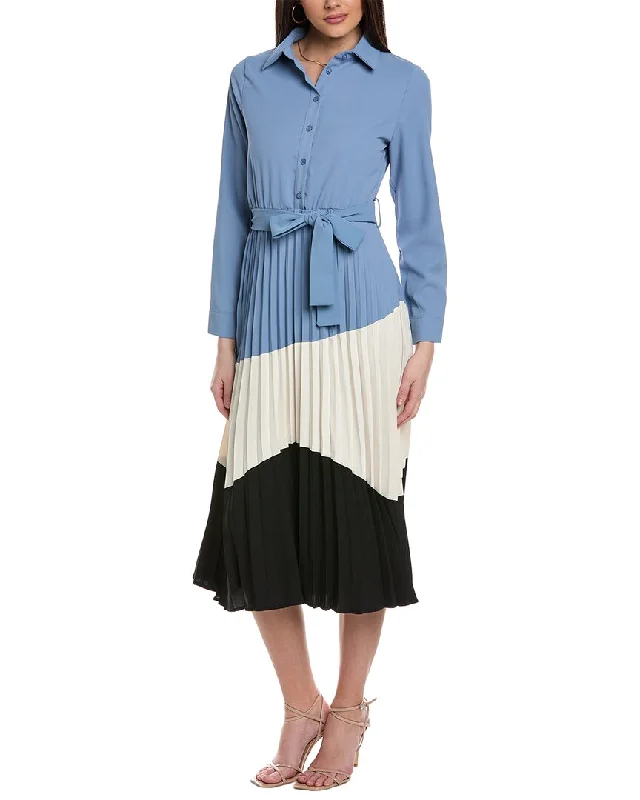 Women's Clothing For Special Occasions YAL New York Pleated Shirtdress