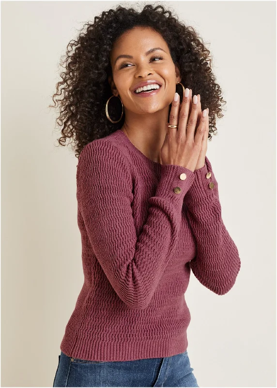 Women's Clothing For Everyday Wear Open Stitch Sweater - Heather Rose