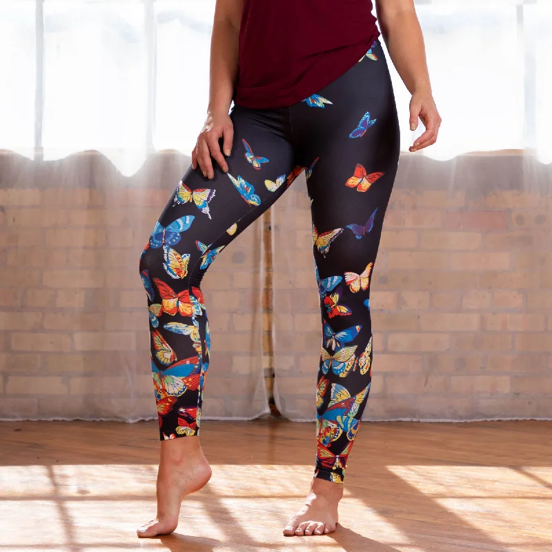 Women's Holiday Attire Fluttering Friends Ultra Soft Leggings