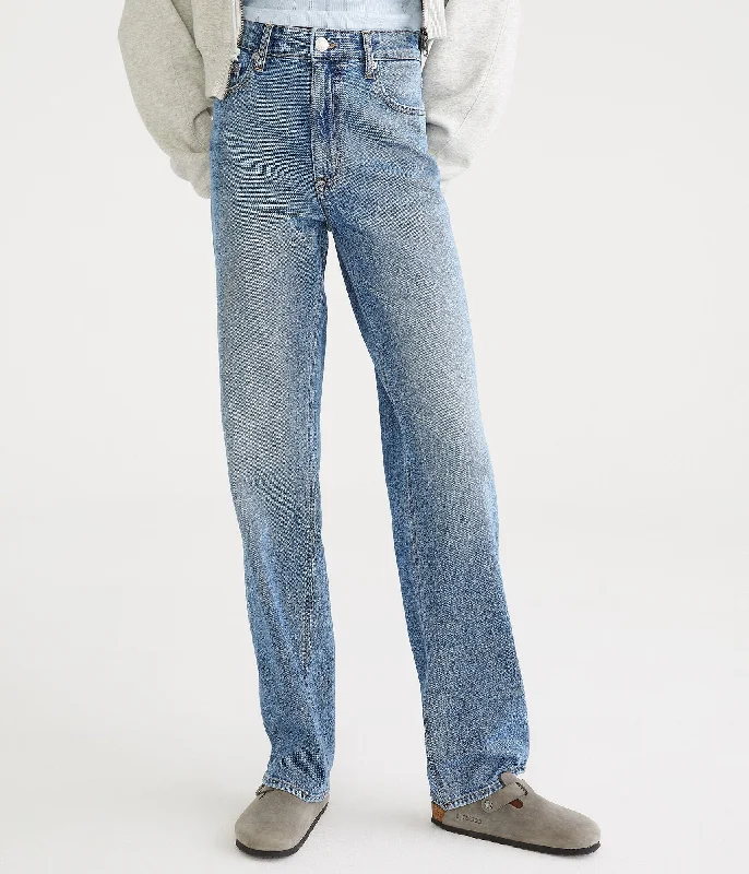 Women's Comfortable Clothes For Weekends Aeropostale Curvy High-Rise Baggy Jean