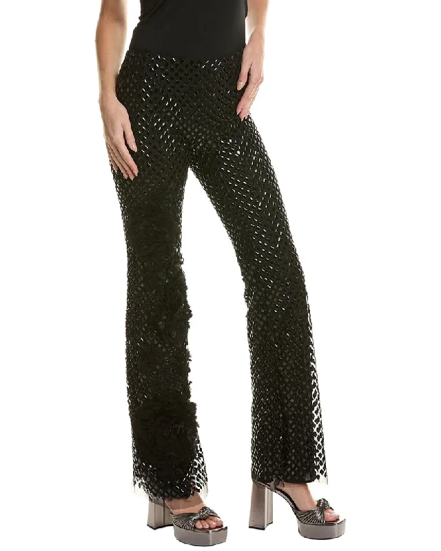 Women's Trendy Activewear Apparel Alberta Ferretti Silk-Blend Trouser