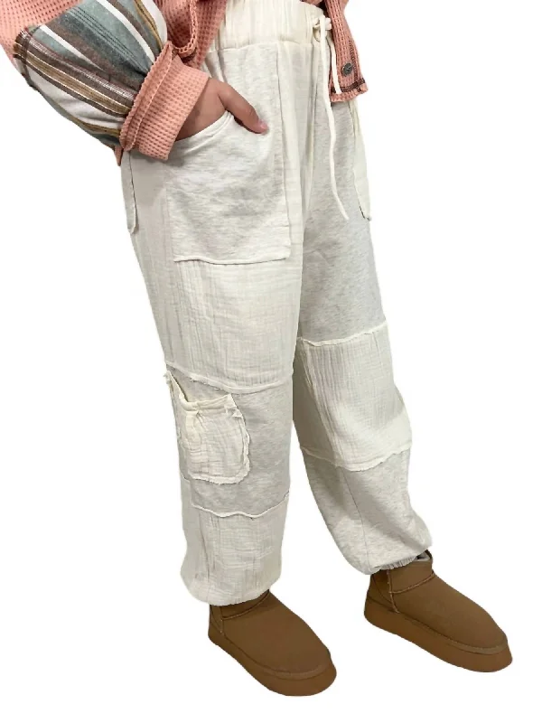 Women's Luxury Garments Beach Club Joggers In White