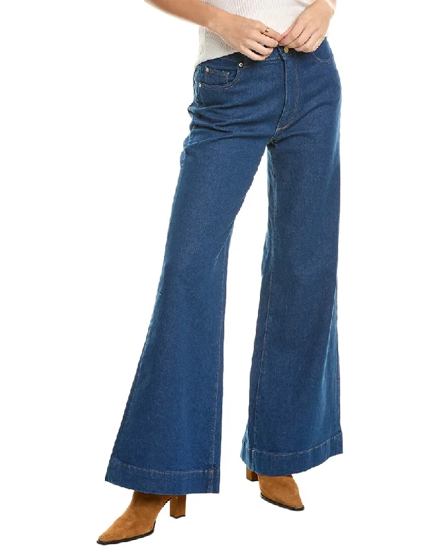 Women's Night-Out Clothes DL1961 Hepburn Vibrant Rinse Wide Leg Jean