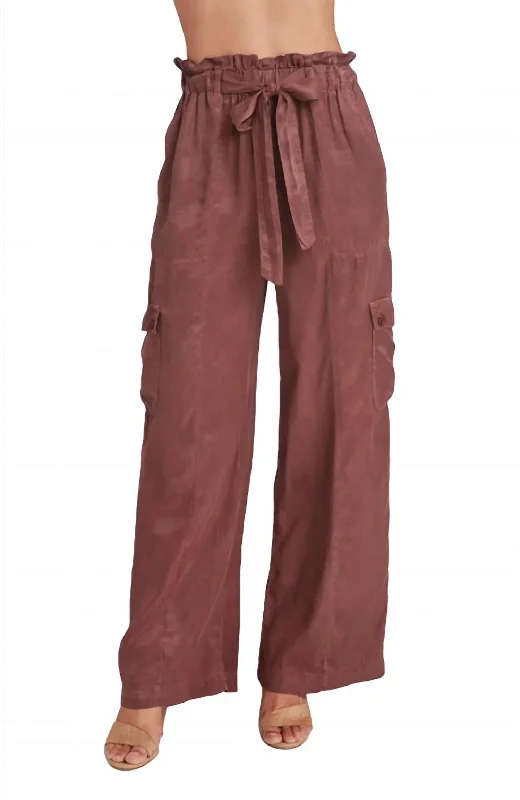 Women's Comfortable Lounge Attire Echo High Waisted Seam Pant In Paradise Brown