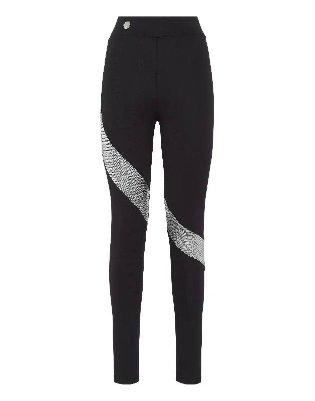 Elegant Women's Attire High Waist Leggings Crystal