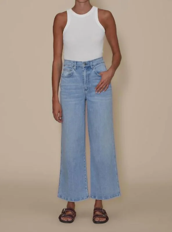Women's Date Night Outfit Juliette Wide Ankle In Blue Valley