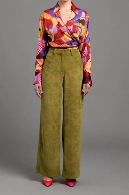 Women's Travel Attire Kraftwerk Cord Pant In Moss