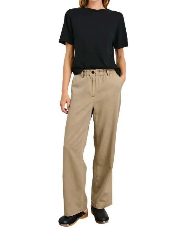 Women's Floral Print Outfit Lira Pant In Washed Camel