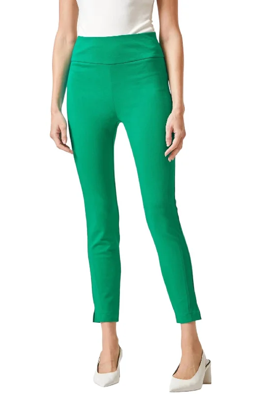 Women's Seasonal Attire Magic High Waisted Skinny Pant 26" In Kelly Green