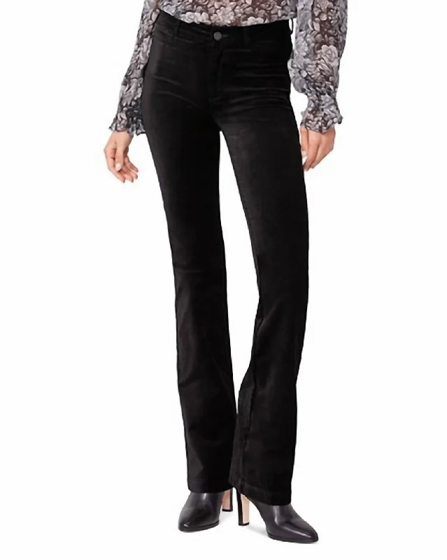 Women's Holiday Clothing Manhattan Boot Velvet Details Jean In Black