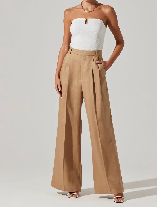 Women's High-End Clothing Milani Pants In Khaki