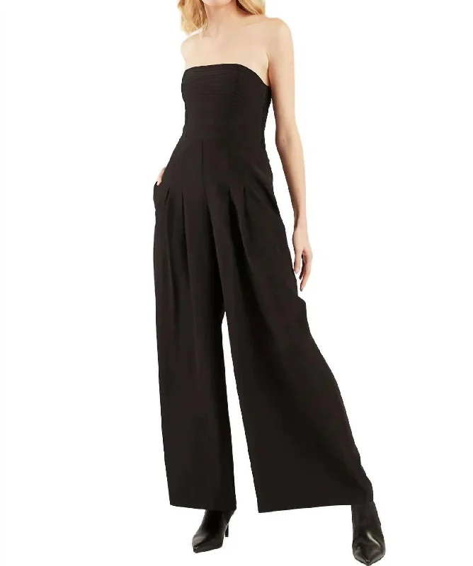 Classic Women's Clothing Styles Niki Jumpsuit In Black