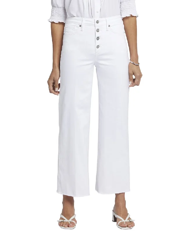 Plus-Size Women's Clothing NYDJ Teresa Optic White Wide Leg Jean