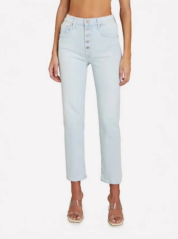 Women's Vacation Outfit Set Pixie Tomcat Ankle Jeans In Pina Coloda