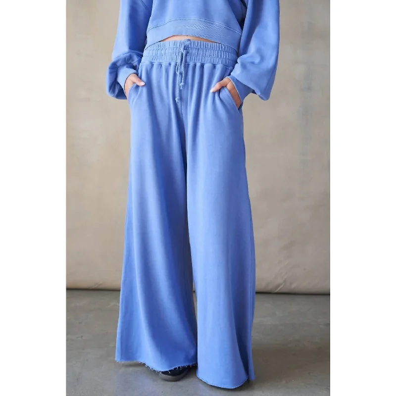 Modern Women's Outfit Remy Wide Oversized Sweatpant In Vintage Blue