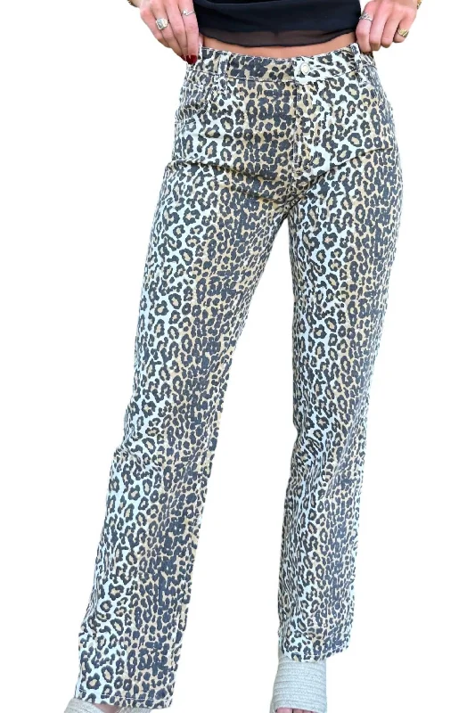 Women's Vacation Attire The Sydney Jeans In Leopard Print