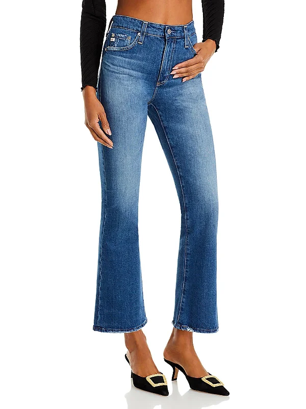 Women's Occasion Wear Apparel Womens Cropped Denim Bootcut Jeans