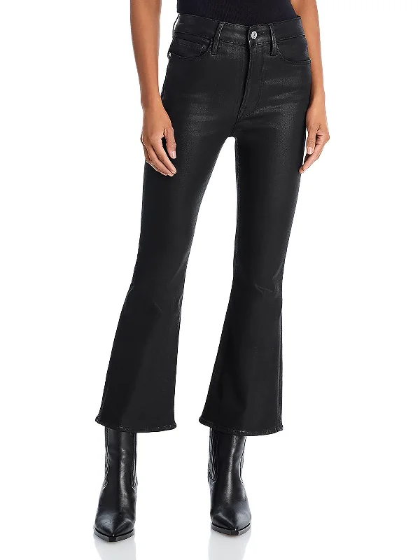 Comfortable Women's Attire Womens Cropped Mid Rise Flared Pants