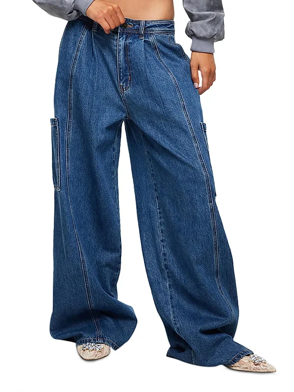 Women's Functional Outdoor Garments Womens High Rise Denim Wide Leg Jeans