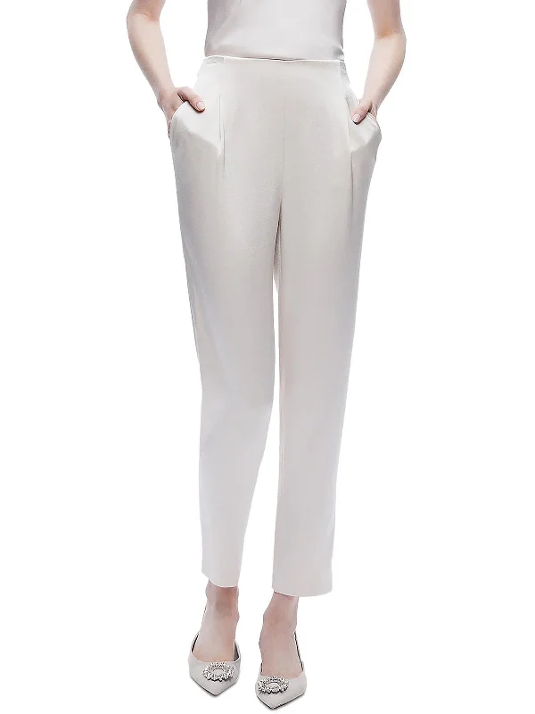 Women's Stylish Professional Garments Womens Slim Zipper Straight Leg Pants