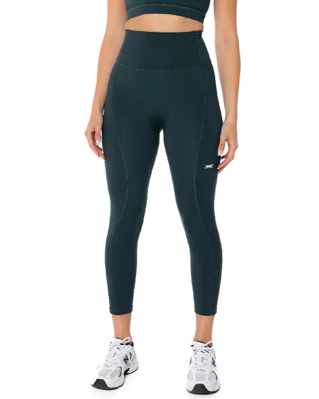 Sustainable Women's Clothing 7/8 Curve Leggings - Deep Forest