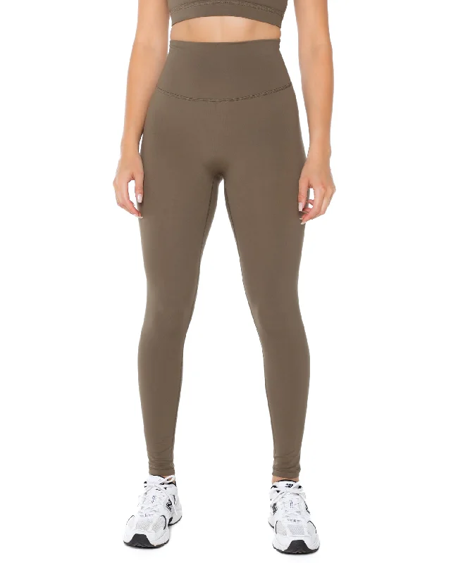 Chic Clothing For Women Aura Scrunch Leggings - Dusty Khaki