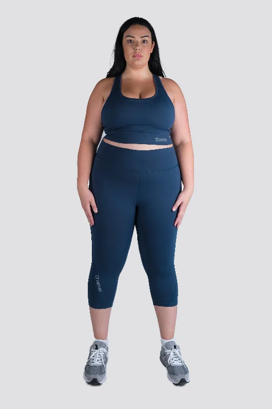 Women's Plus-Size Apparel Dynamic 7/8 Highwaisted Leggings - Ocean Blue