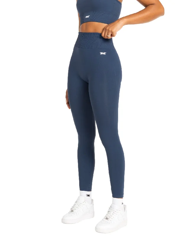 Women's Clothes For The Office Elite Seamless V2 Leggings - Navy