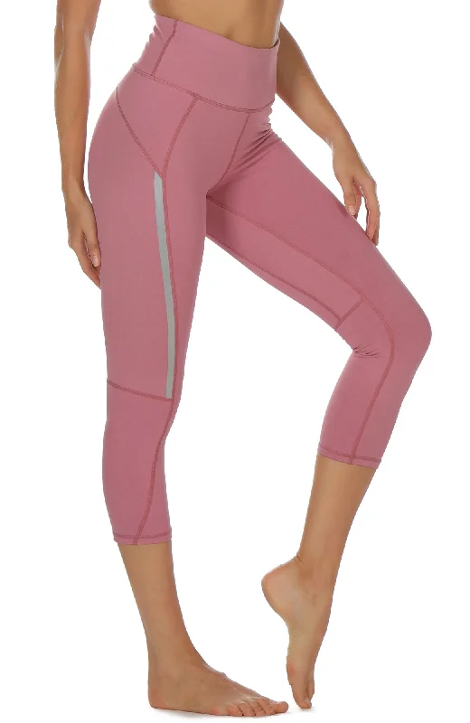 Women's Elegant Apparel icyzone Capri Yoga Pants for Women High Waisted Workout Athletic Gym Exercise Running Leggings