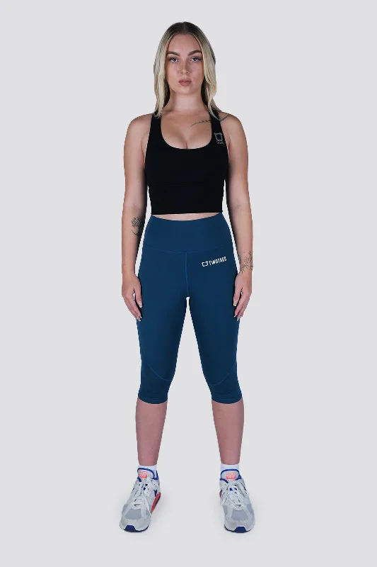 Women's Clothing For Everyday Wear Impel Capri Highwaisted Leggings - Ocean Blue