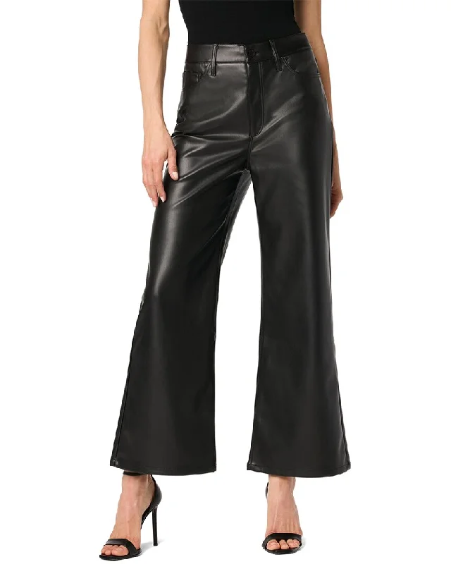 Women's Elegant Evening Outfit JOE'S Jeans Black Wide Leg Ankle Jean