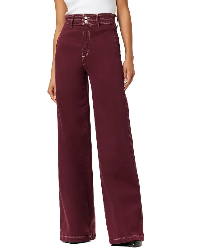 Women's Layered Outfit JOE'S Jeans The Allana Port Royale Wide Leg Jean