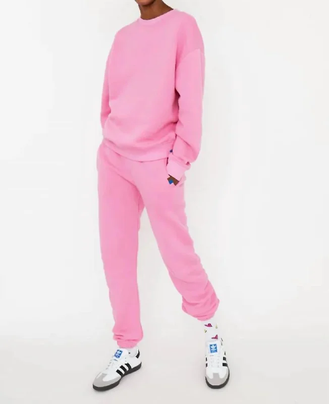 Women's Tops And Clothing Spongee Sweatpant In Hot Pink