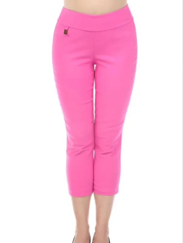 Women's Holiday Clothing Stretch Pants In Pink