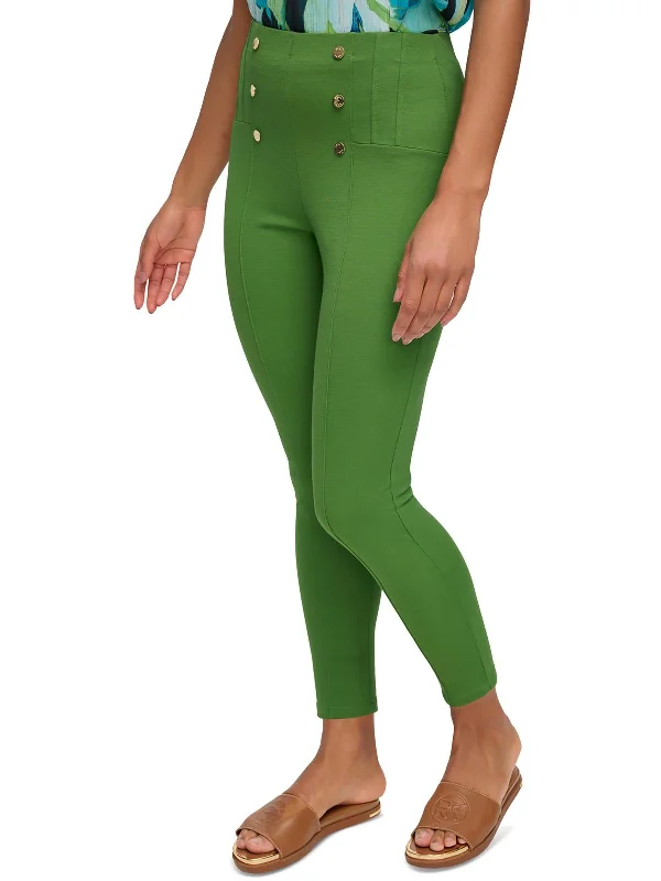 Women's Classic Outfit Womens Button Knit Skinny Pants