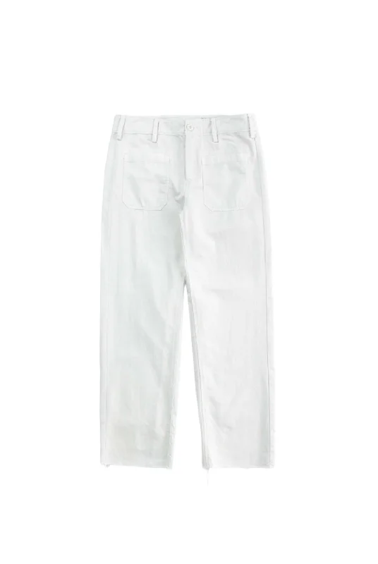 Sustainable Women's Clothing Women's Sailor Crop Pant In White